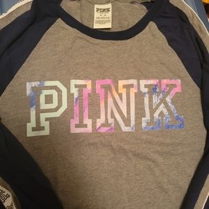 Victorias Secret Pink baseball tee M